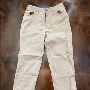 Ralph Lauren Jeans Co. Petite 8P Tan Beige Jeans Pants 93% Cotton